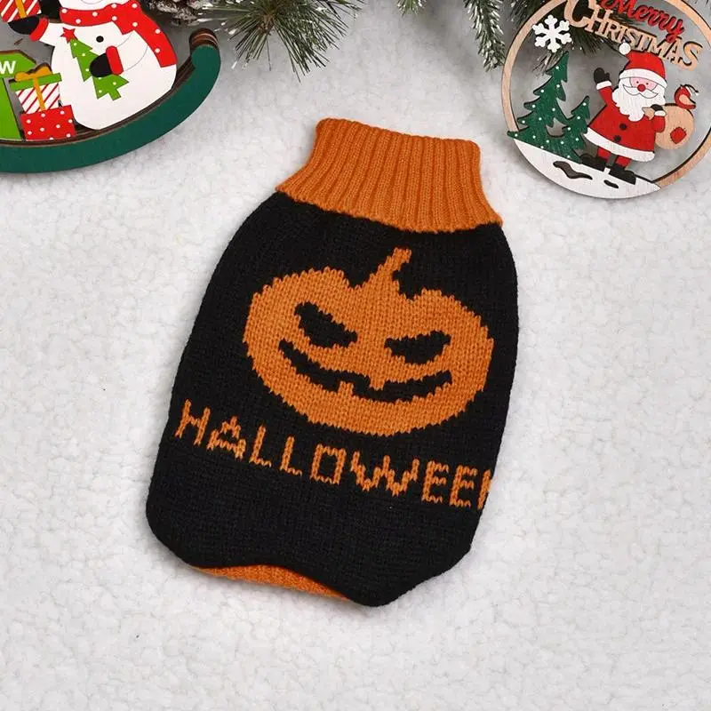 Halloween & Christmas Dog Sweater for Small & Medium Dogs, Soft Warm Knitted Pet Pullover, Cozy Puppy Clothes for Chihuahuas, Yorkies & Small Breeds, Festive Holiday Outfit for Fall, Winter & Holiday Parties