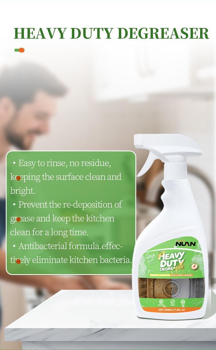 NUAN Deep Cleaning Grease Remover Spray, Heavy Duty Grease Remover for Stove, Range Hood and Countertops, Deep Cleans Tough Kitchen Messes Easily