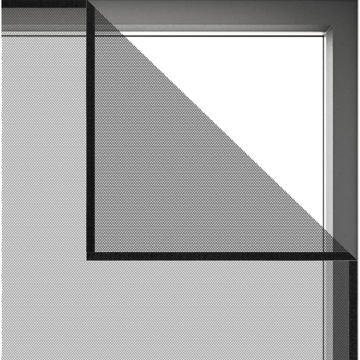 DIY Self-Window Screen Netting Mesh, 100X150cm (Approach 39.37x59.05 Inches), with Hook and Sticky Tape, Fitted to Multiple Windows (1 Pack, Black)