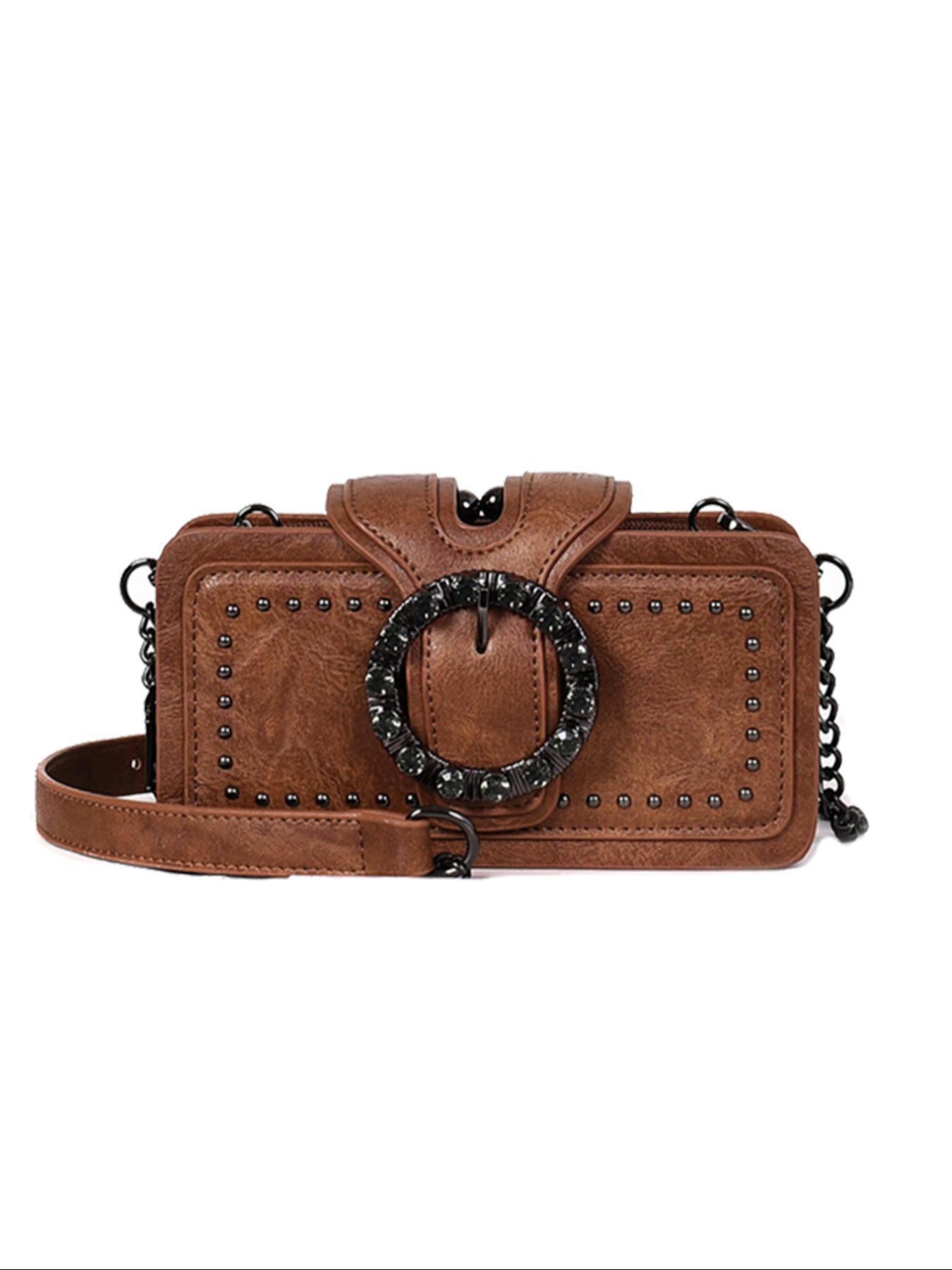 Women's Elegant Chain Strap Crossbody Bag, Fashionable Shoulder Bag for Daily Used, Casual Trendy Versatile High-quality Daily Commuting Bag, Adjustable Crossbody