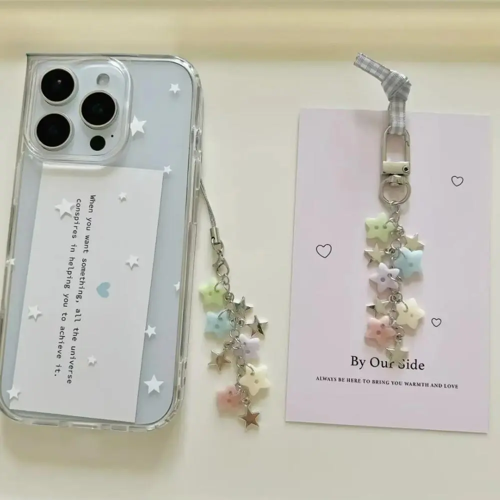 2026 New 2PCS Pastel Star Beaded Phone Charm & Keychain Set - Handmade Y2K Star Bead Strap, Durable Aesthetic Accessories for Phone Decoration, CCD Cameras & Handbags