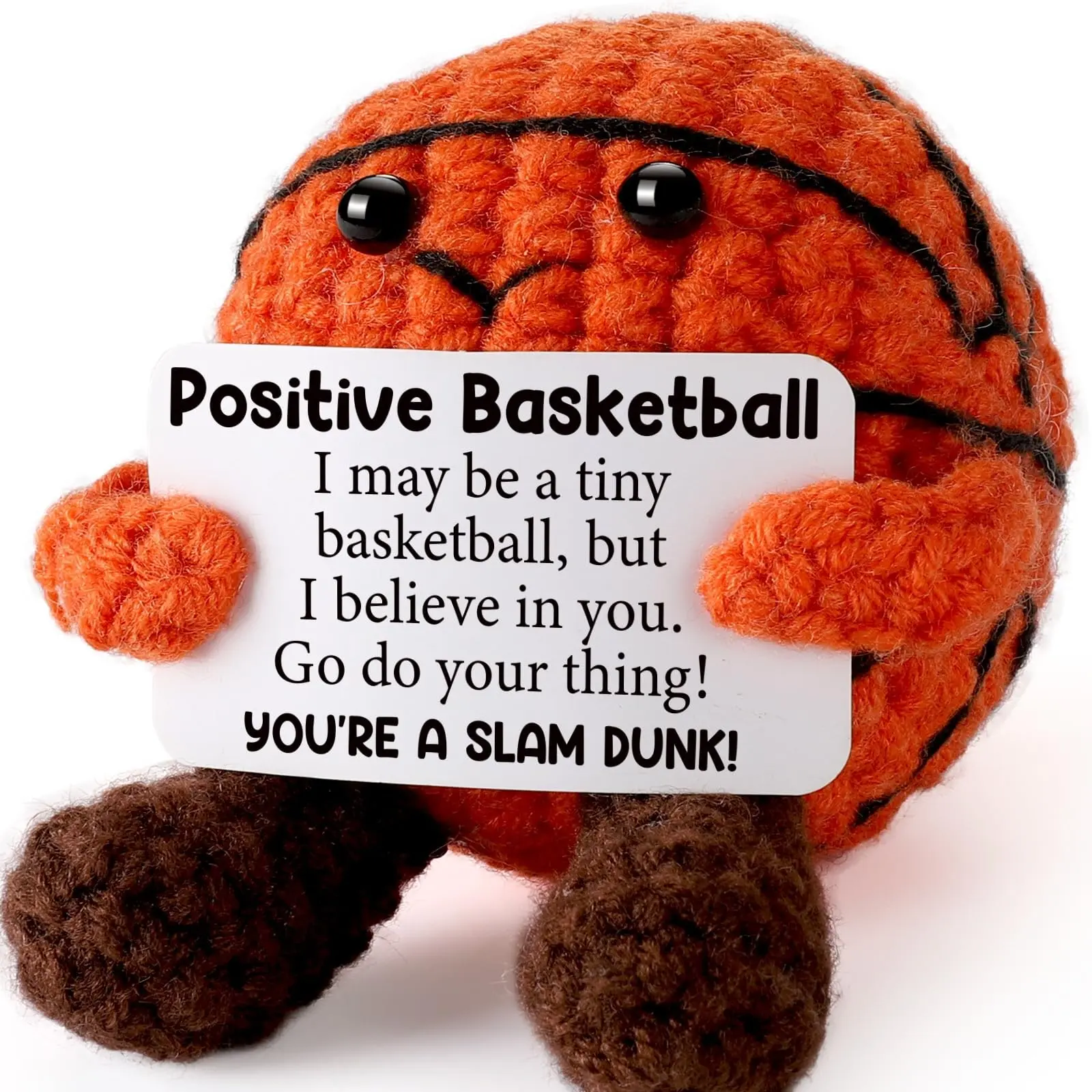 1pc A Positive and Uplifting Crocheted Basketball Birthday Gift, An Inspirational Handmade Toy Doll, Soft Stuffed Collectible, Perfect for Best Friends, Dads, Sons, Teammates, or Teenage Boys and Girls.