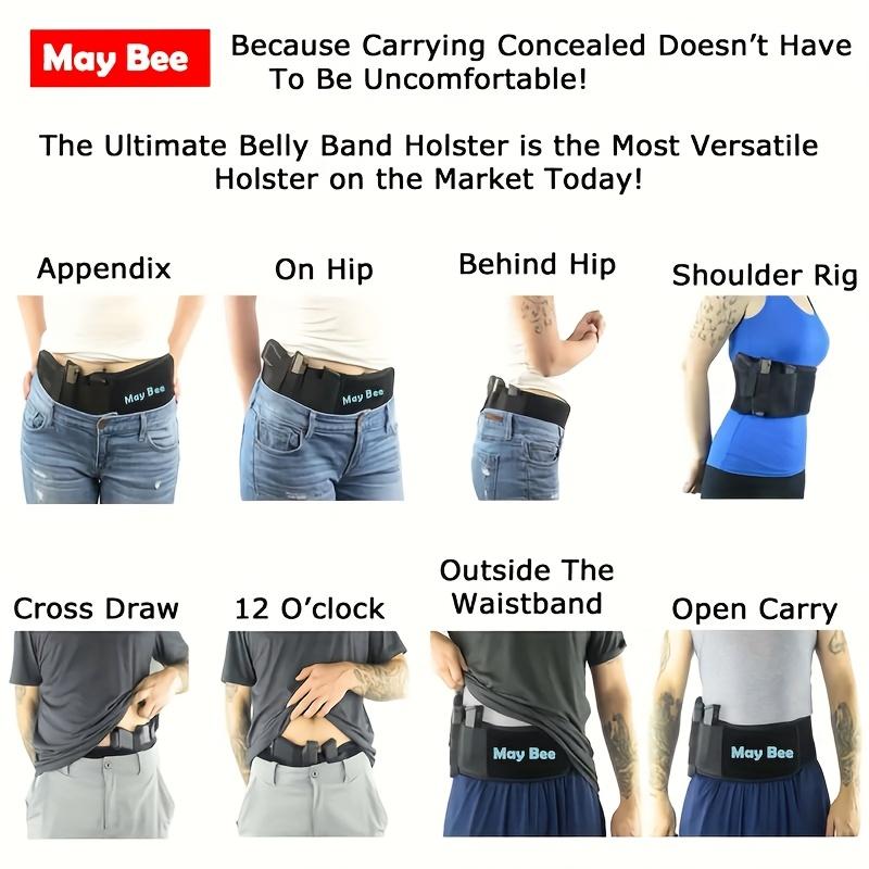 Belly Band Holster For Concealed Carry - Holsters For Men Women, Waist Holster Fit For Lcp, Glock 17 19 26 S&W M&P 40 Shield Bodyguard, Sig Sauer, Beretta, 1911, Smith And Wesson, Shield Tactical Equipment Protective Gear