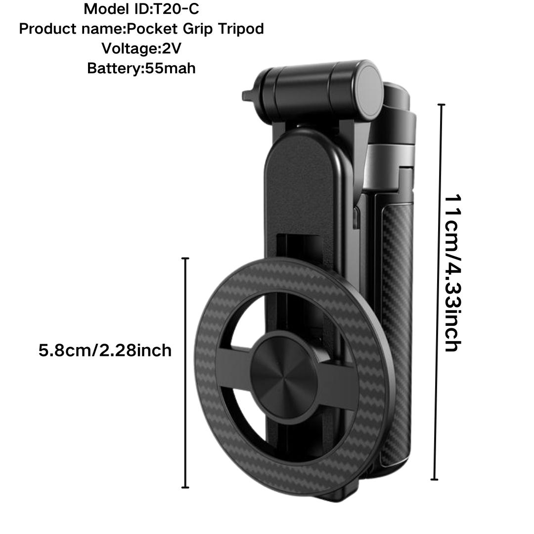 4-In-1 Magnetic Selfie Stick, 360° Rotatable Phone Holder with Wireless Remote Control, Multifunctional Phone Accessories for Selfies/Video Recording, Smartphone Camera Accessories