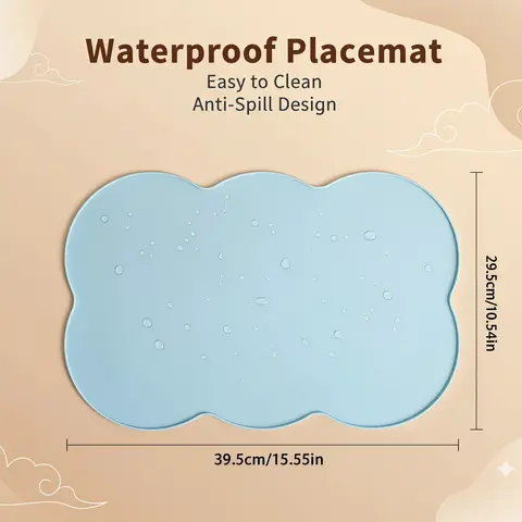 Pet Silicone Placemat Cat Food Mat Pet Supplies Waterproof Feeding Mat Dog Bowl Mat Dog Placemat