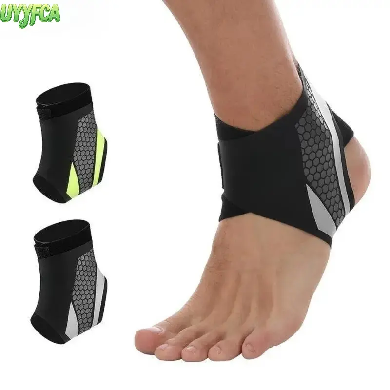 Adjustable Compression Ankle Support Brace, Open Heel Honeycomb Breathable Neoprene Ankle Stabilizer, Flexible Non Slip Wrap For Sprain Recovery Running Basketball Cycling Climbing Sports Injury Foot Pain Relief,Beach vacation,Summervibes