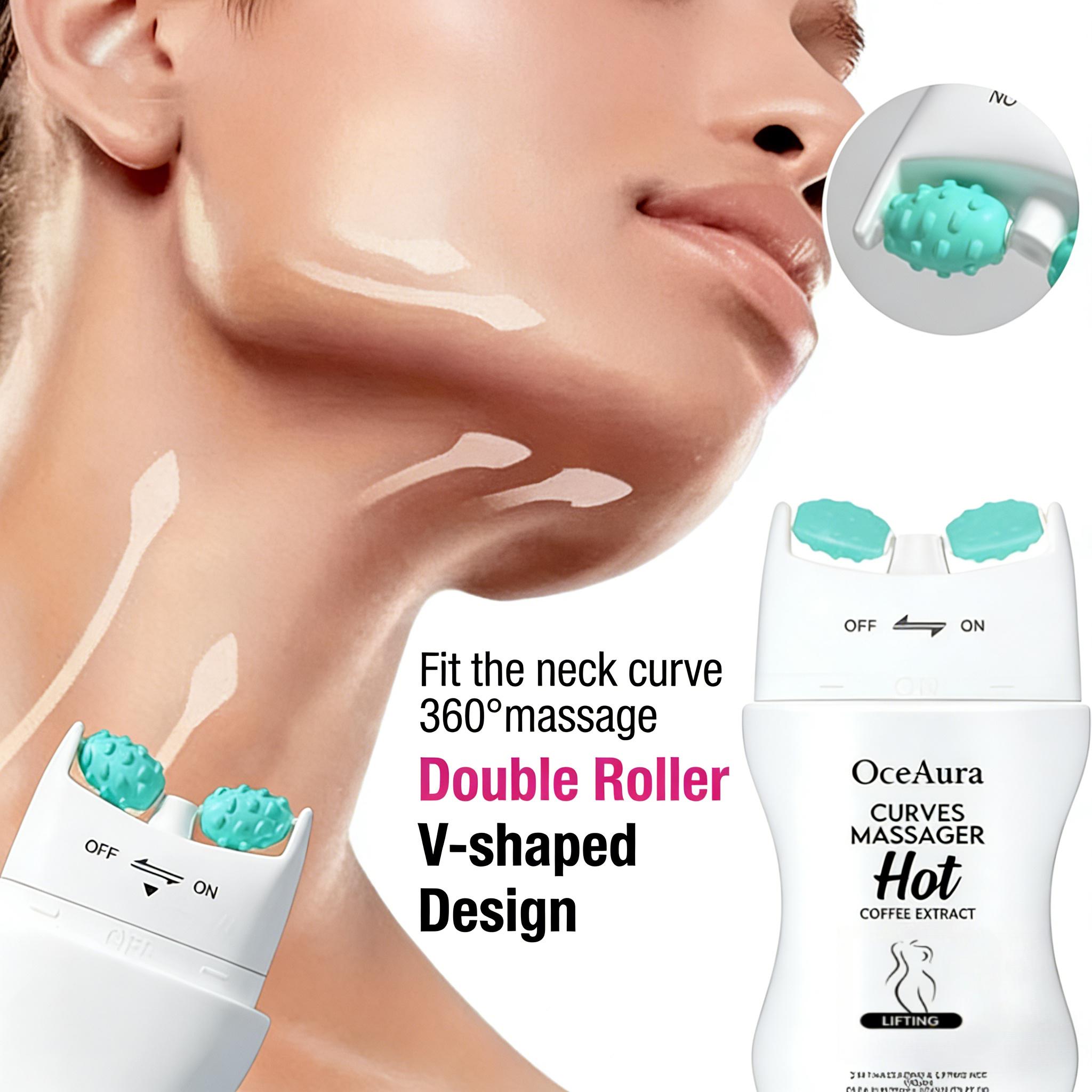 3 Pack OCEAURA Massager Hot Cream with Built-in Roller | 2-in-1 Lifting Body Massager with Coffee Extract | 100g Firming Cream for Skin Tightening & Deep Hydration, Visibly Smooths Skin Texture, Suitable for All Skin Types