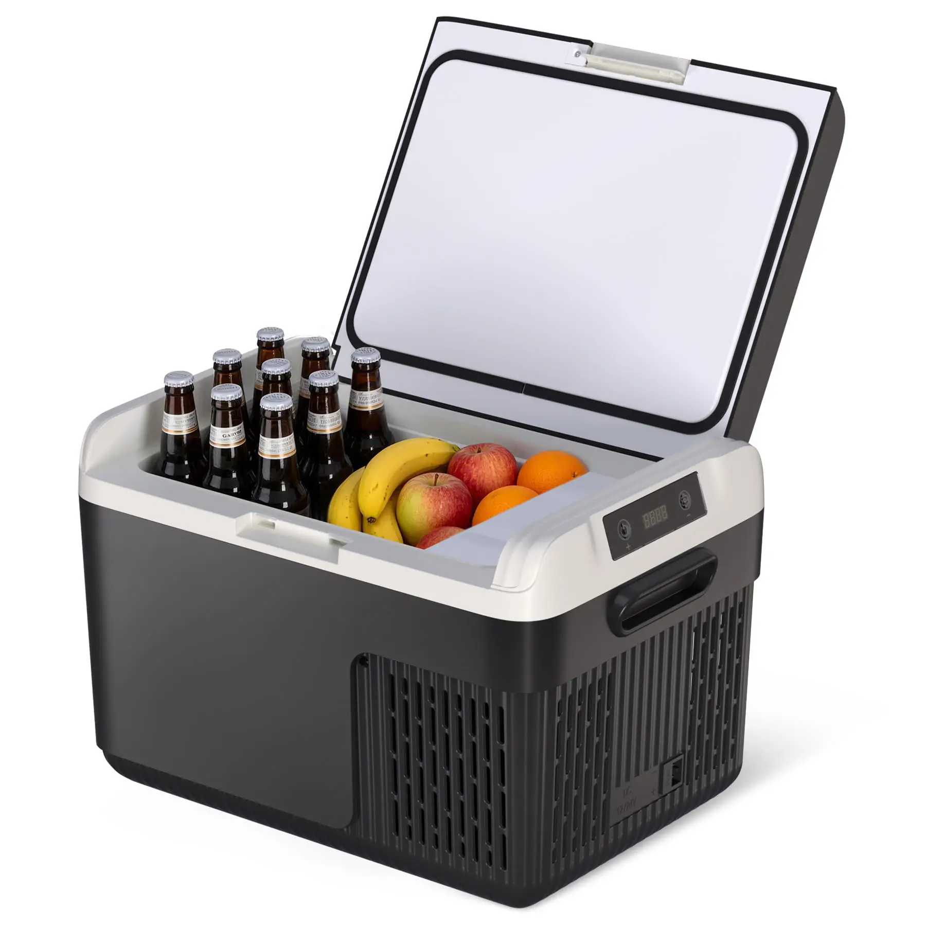 13QT Car Refrigerator, 12L Portable Compressor Freezer, -4°f to 68°f  Rapid Cooling Fridge for Road Trip Camping RV Truck, 12/24V DC Electric Cooler for Drinks Food