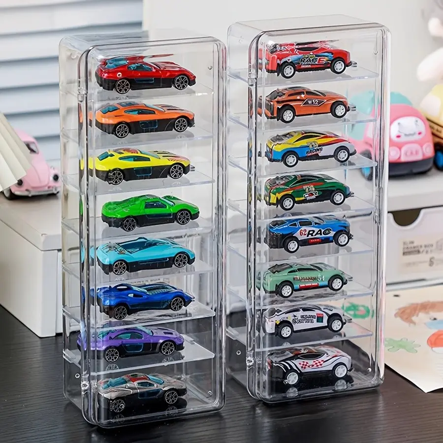 1:64 Car Model Display Stand, Matchbox Toy Car Model, Small Car Storage Rack, Car Model Organizer Box, Collectible Vehicle Holder