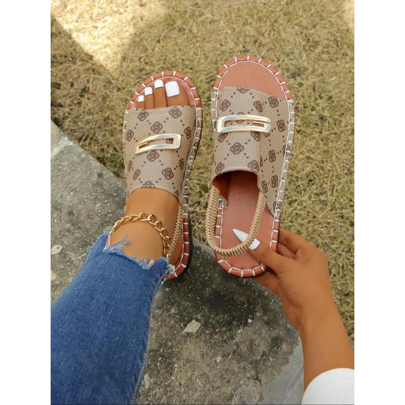 (New)Women's Fashionable Slingback Sandals, 2024 New Style Casual Comfortable Sandals for Outdoor, All-match Commuter Shoes for Daily Wear  Ladies Sandals Lightweight Steel-Toe Safety Shoes