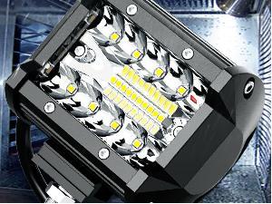 Nilight 4 Inch 60W Triple Row Spot Flood LED Pods (Pair)