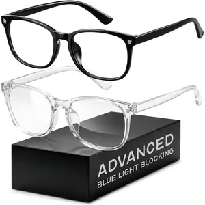 Gaoye Eyewear Frames for Men - Blue Light Blocking Square Glasses, Anti UV Ray Computer Gaming, Blue Blockers for Women