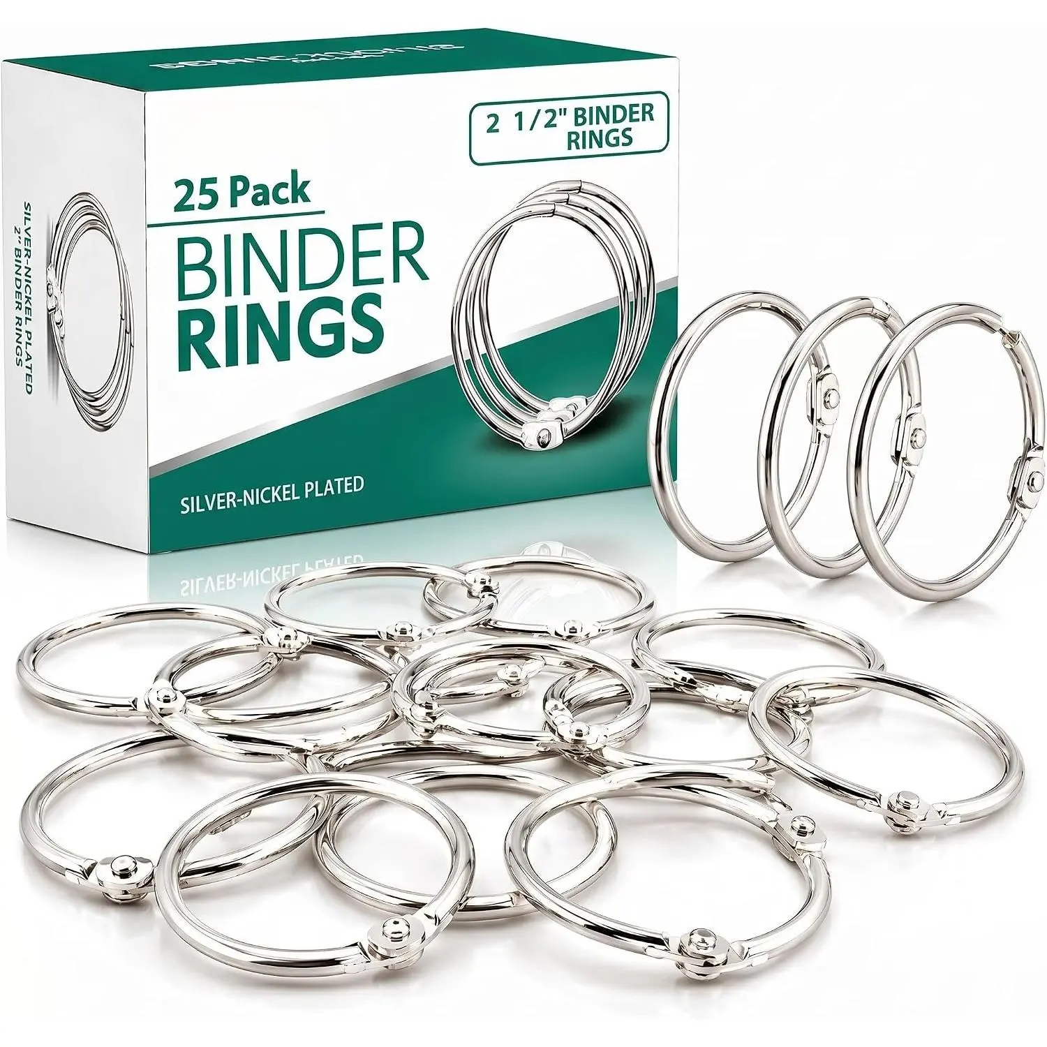 Binder Rings 3 Inch Metal Book Rings 10 PK Loose Leaf Paper Ring