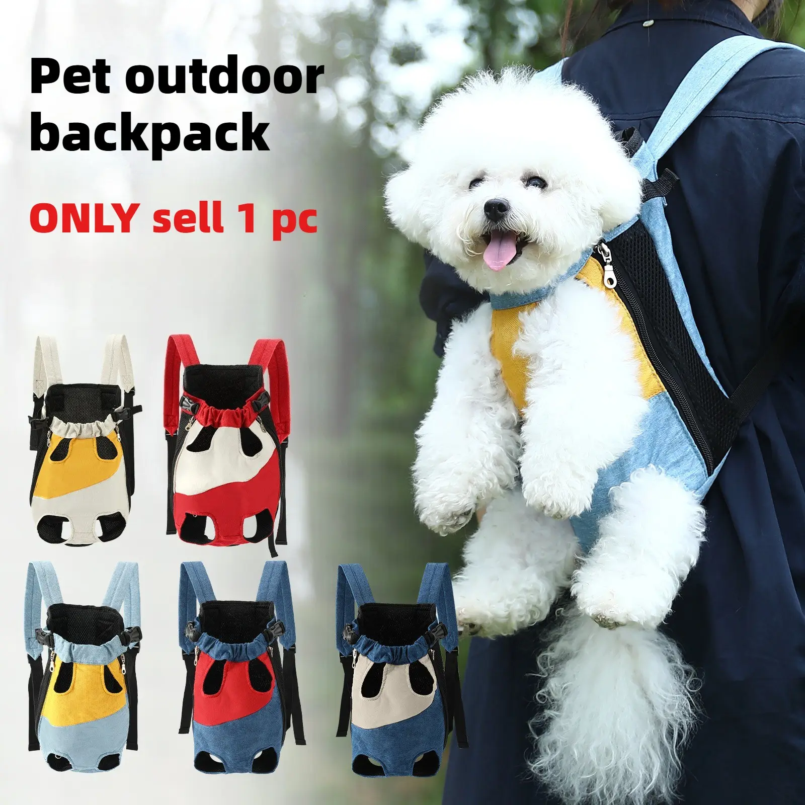 Pet Backpack for Cats and Dogs, Convenient Shoulder Bag for Outdoor Use, Easy-To-Carry Pet Carrier, Puppy Carrier, Perfect for Small Pets