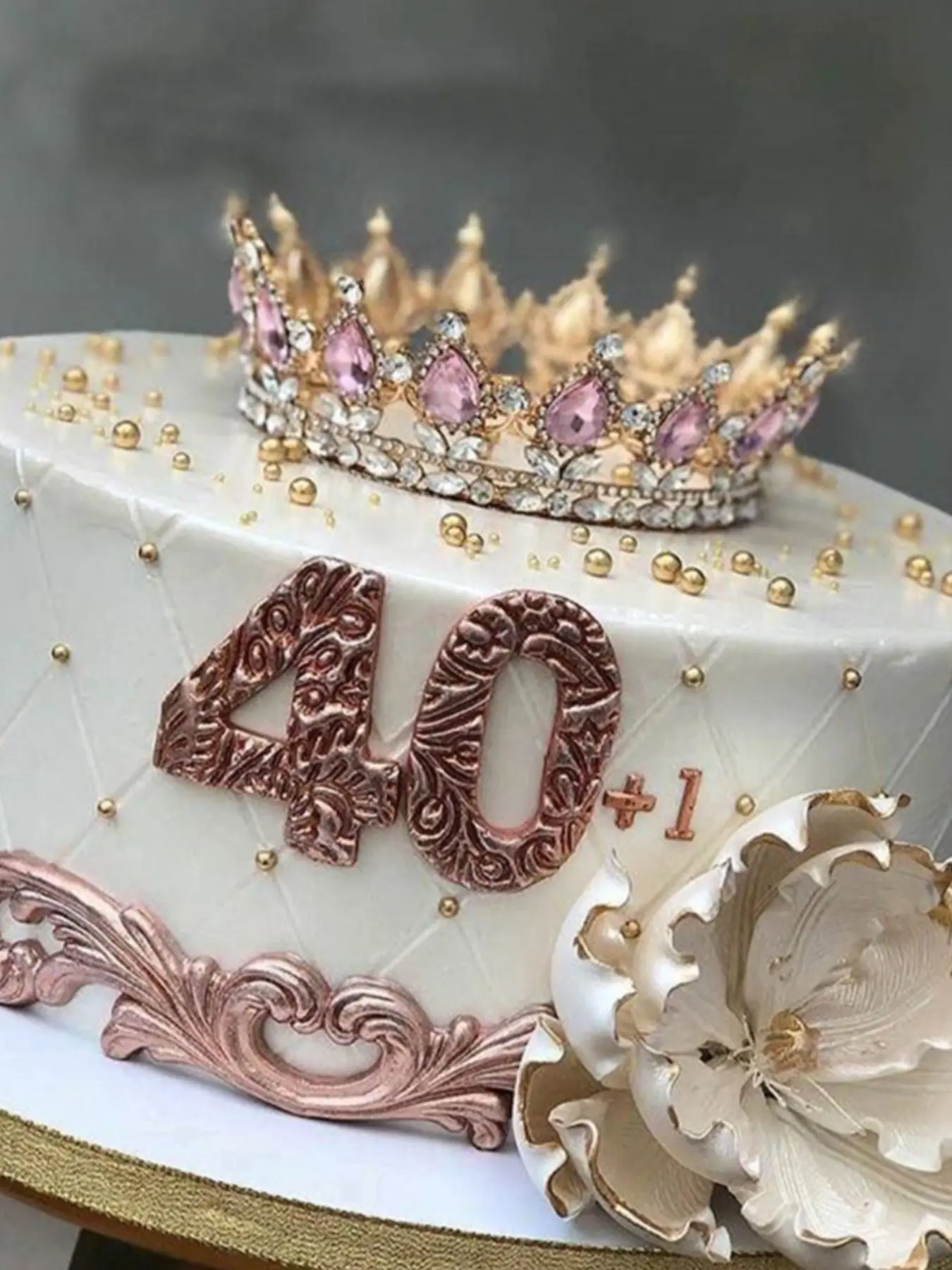 Crystal Crown Birthday Cake Topper, Adult Party Headpiece, Reusable Decorative Accessory, Perfect for Celebrations