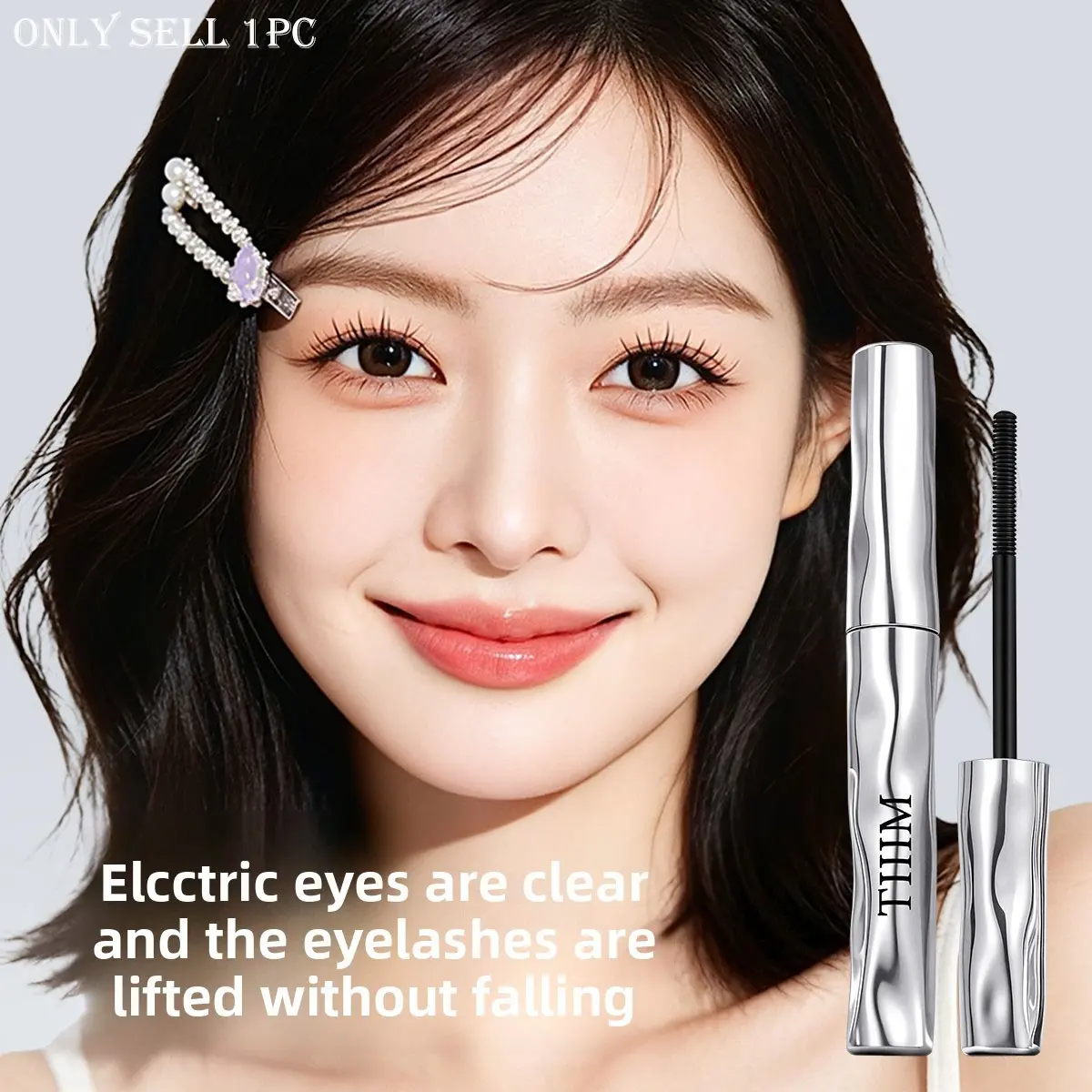Touch-up Mascara For Short Lashes, elastic brush even coating reduce lash pulling damage