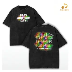 washed cotton,Stay Another Day June Pride Month Exclusive 2026 Be You Be Proud LGBTQ+ Unisex Shirt