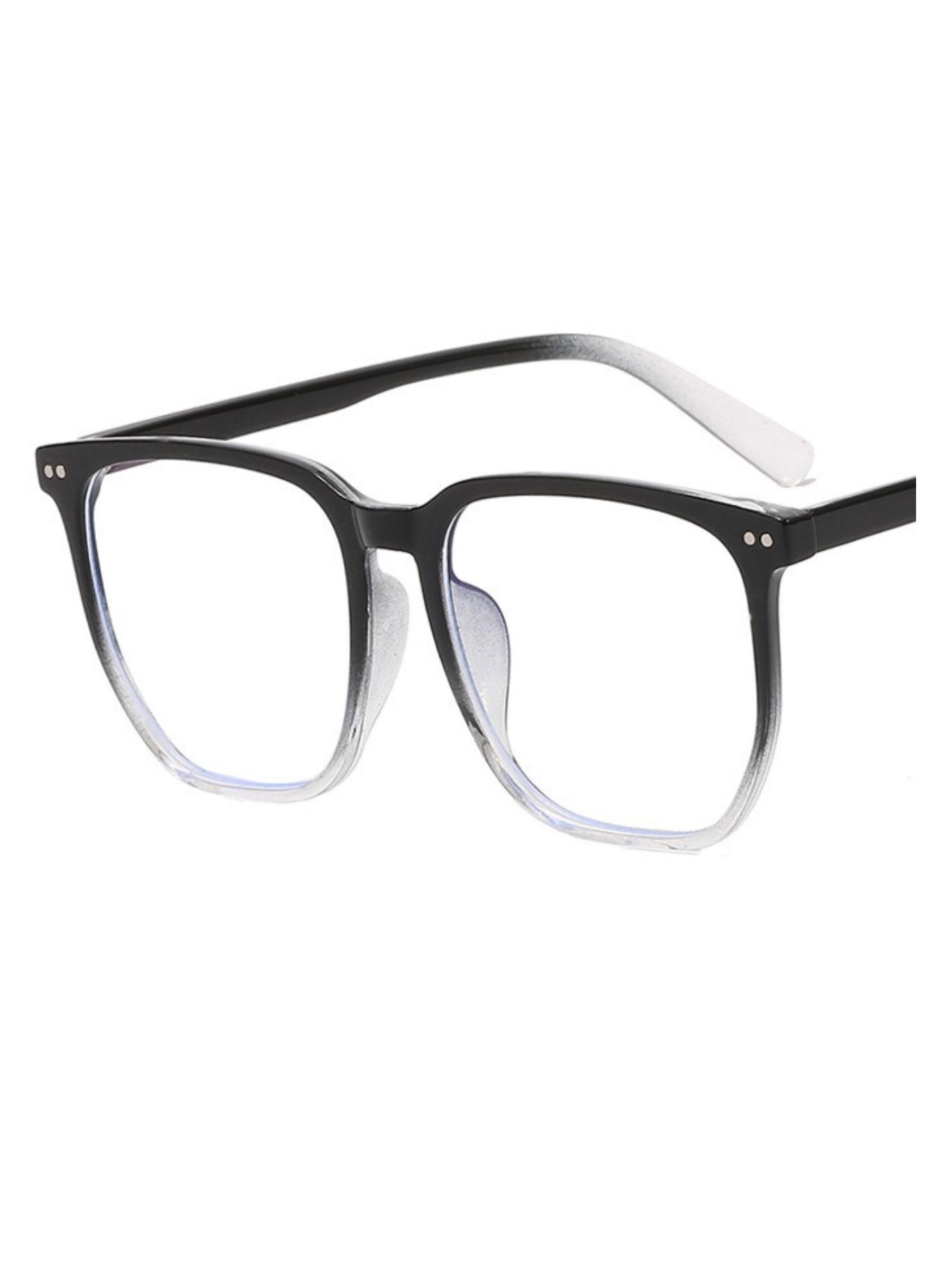 Unisex Simple Style Eyeglasses, Trendy Casual Square Frame Eyeglasses for Everyday Use, Fashion Accessories for Outdoor Activities