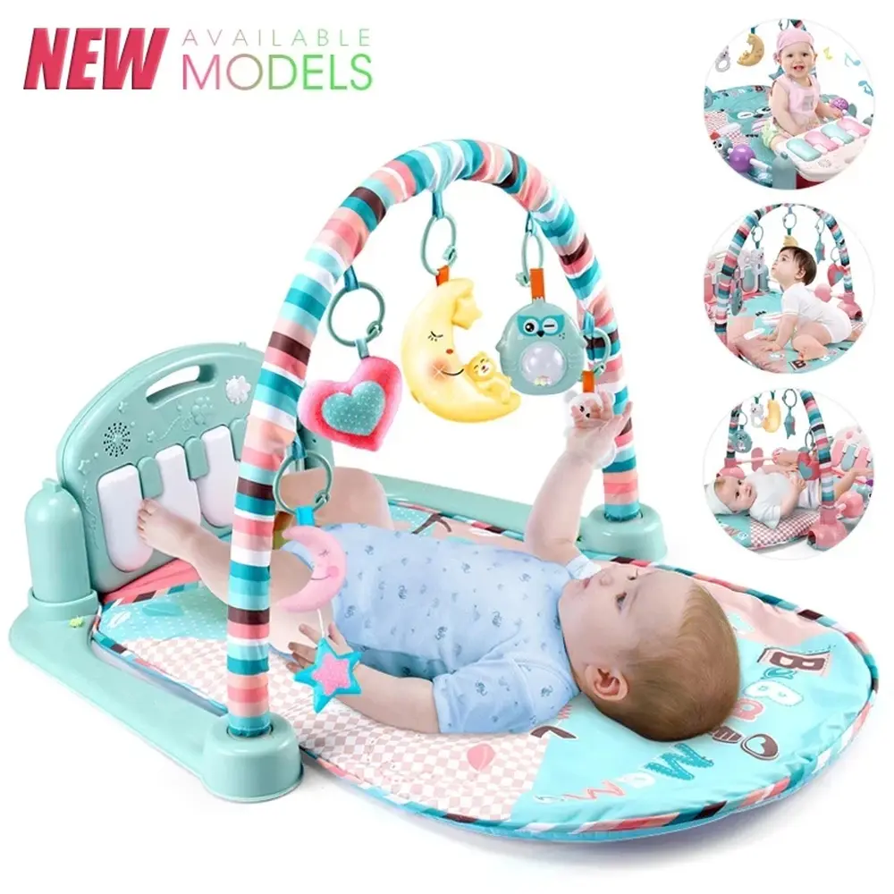 Baby Piano Play Gym Fitness Stand - Musical Pedal Activity Crawling Blanket, Early-Education Game Pad Toy for Newborns 0-36 Months