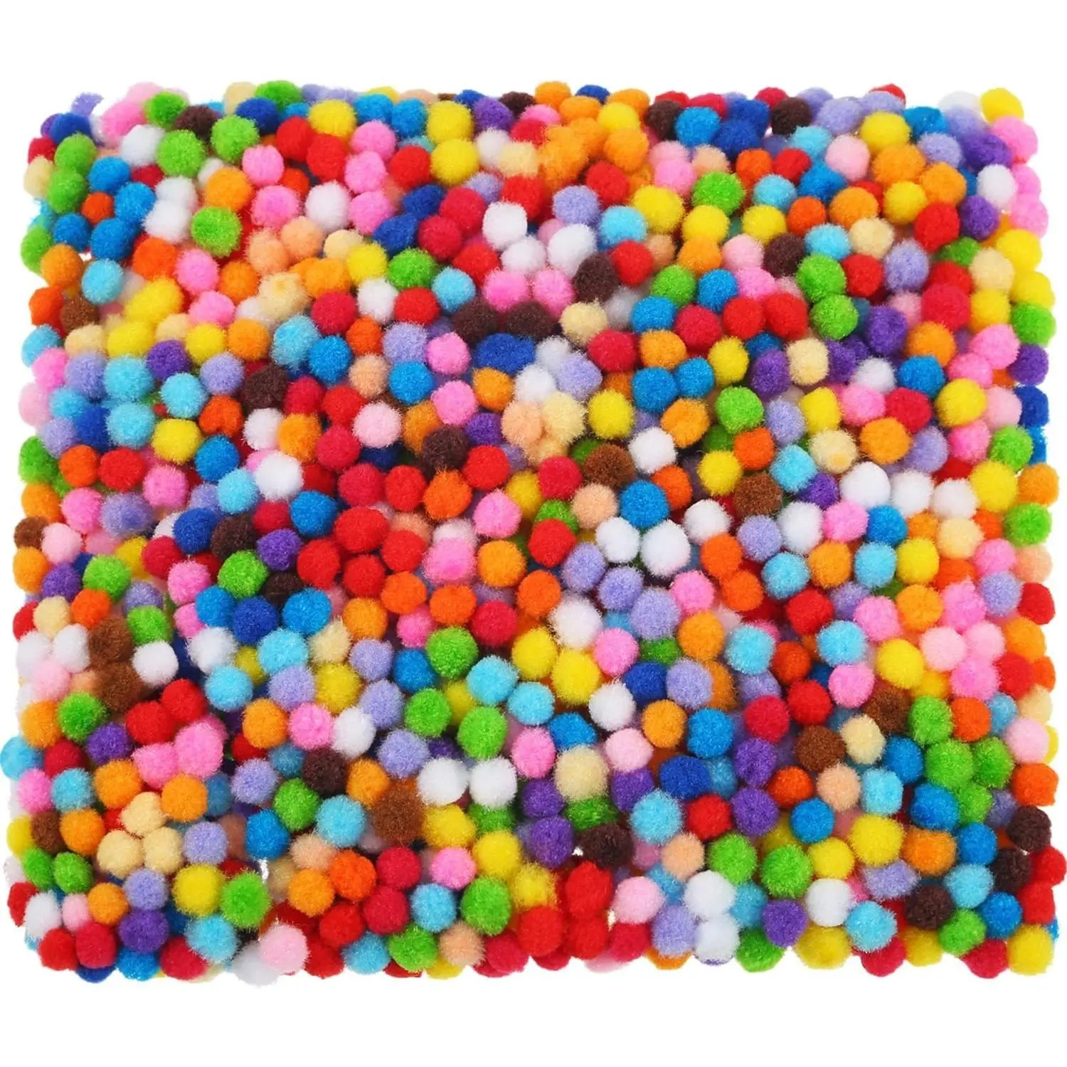 2000 Pcs 6 mm Mini Pom Poms for Craft Making, Bulk Small Pom Balls Ideal for Christmas Holiday Hobby Supplies and DIY Crafts Decorations