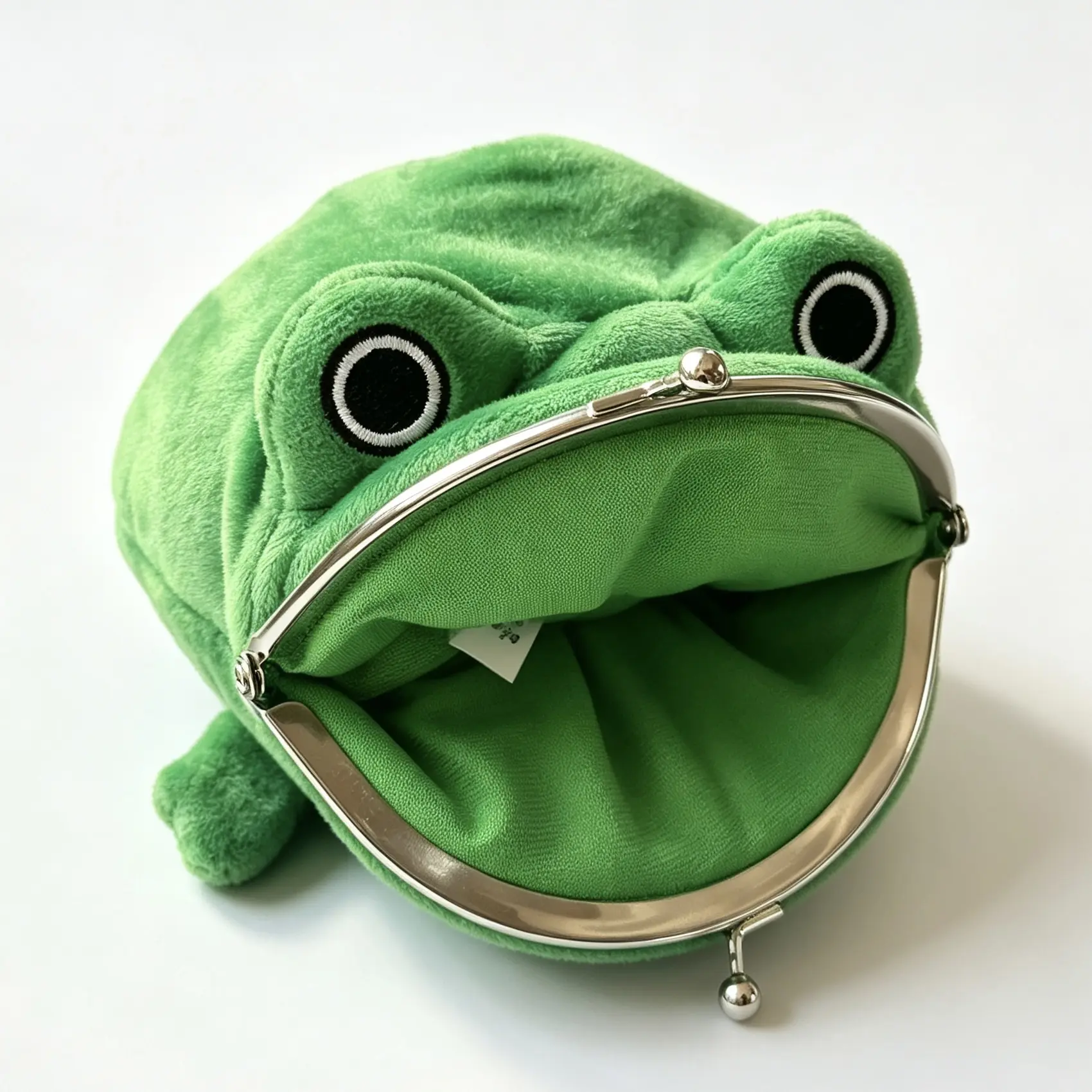 Soft Plush Frog Coin Purse, Cute Cartoon Pouch for Kids & Adults, Mini Sized with a Secure Lock & Embroidered Face