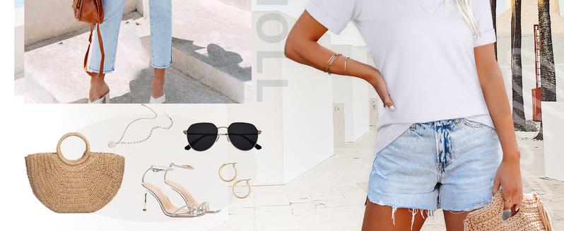 WIHOLL Womens Summer Tops Short Sleeve Basic Casual V Neck T Shirts Trendy Fashion 2025