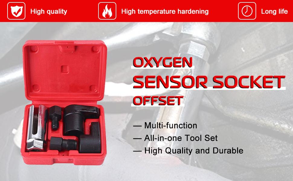 Automotive Oxygen Sensor Socket Removal Tool Wrench and Thread Chaser Set 5Pcs