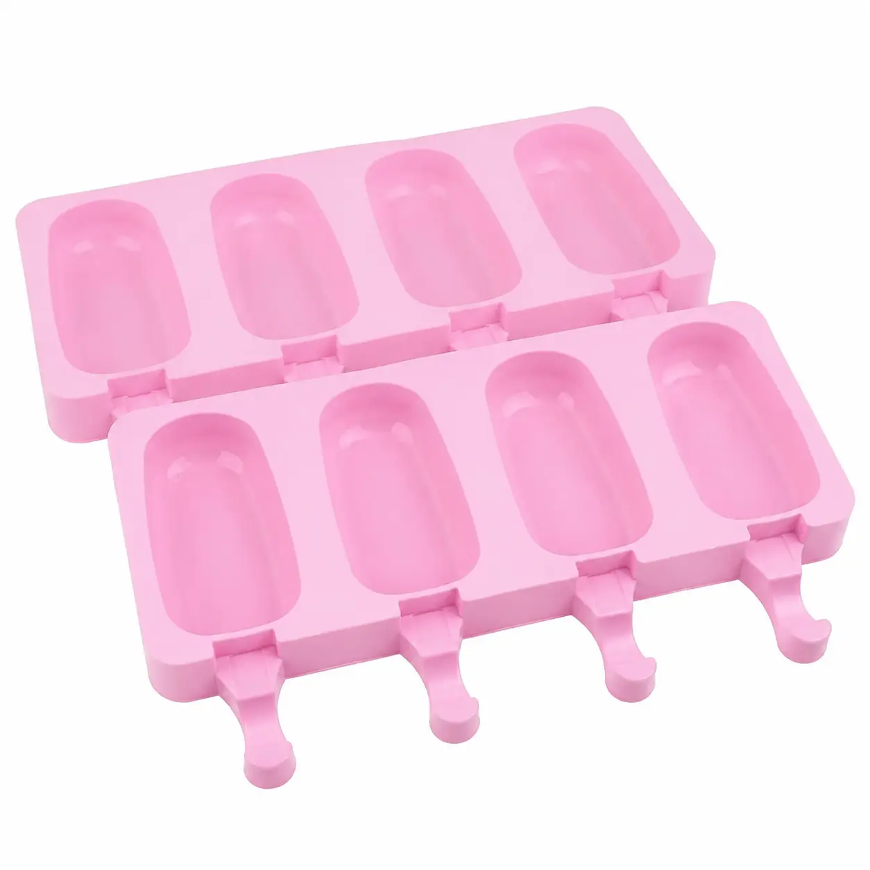 52-Piece BPA-Free Food-Grade Silicone Popsicle Mold Set with 50 Natural Wooden Sticks – Reusable, Non-Stick, Easy-Release Ice Pop and Cakesicle Trays for Homemade Frozen Treats, Summer Parties, and Kitchen DIY Projects