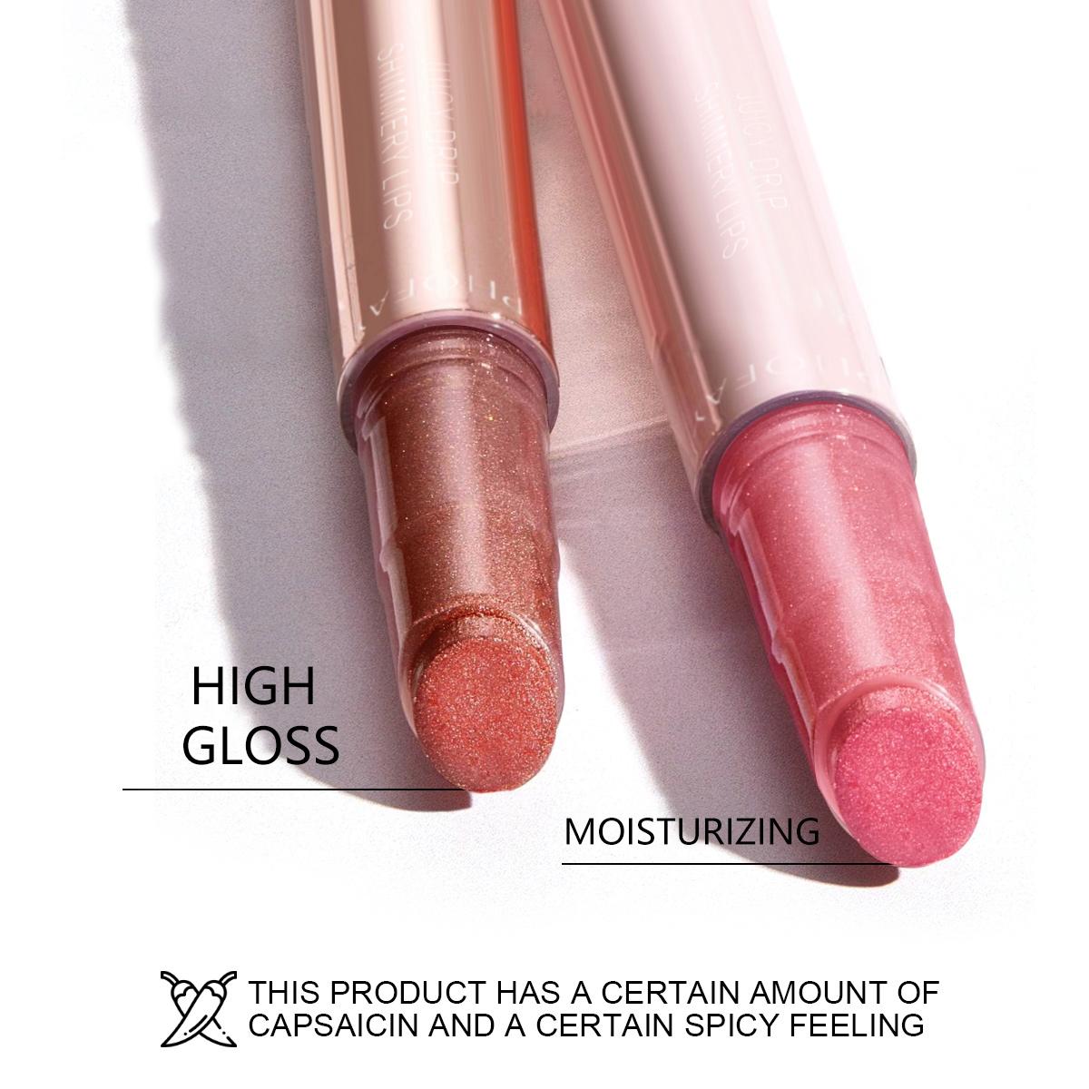 PHOFAY Juicy Lip Plump Lipstick - Instant Volume & High-Shine Mirror Gloss, Lightweight Hydrating Non-Sticky Lip Glaze for Full, Juicy Lips - Long-Wearing PHOFAY Juicy Lip Plump Lipstick - Instant Volume & High-Shine Mirror Gloss, Lightweight Hydrating Non-Sticky Lip Glaze for Full, Juicy Lips - Long-Wearing