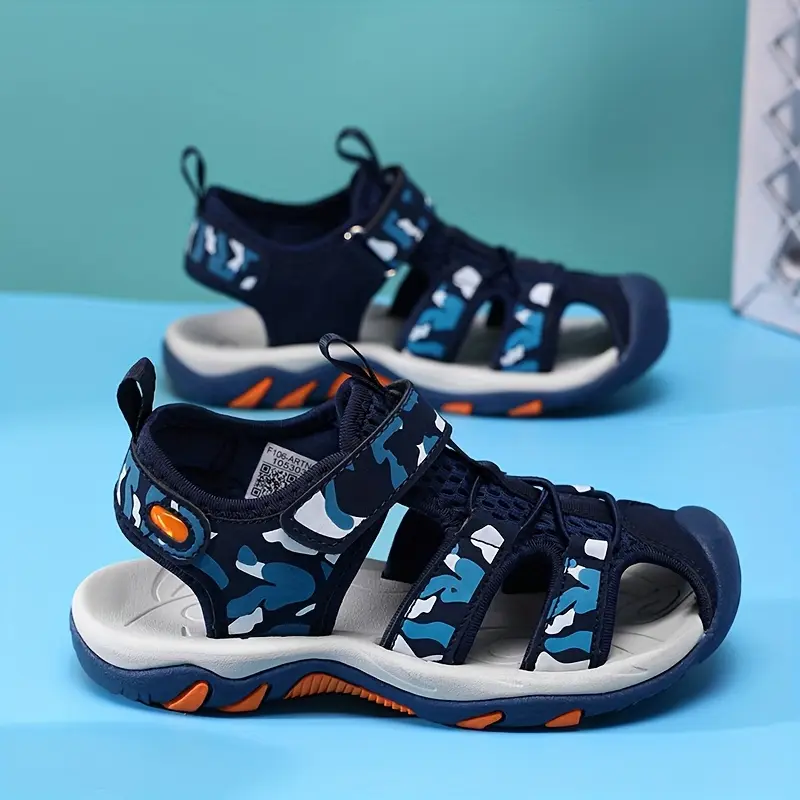 Boys' Sandals Sports Beach Shoes Breathable And Wear-Resistant Mid-Big Kids' Sports Sandals