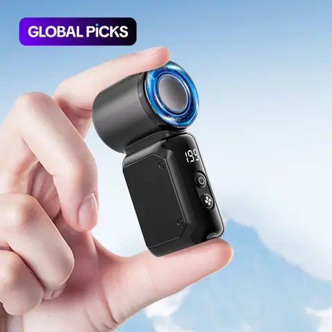 Portable Handheld with LED Display– Small but Mighty, Cordless USB Rechargeable battery, 199-Speed Mini Pocket High Speed Handheld Fans for Personal Outdoor, Travel, Gifts for Women & Men #GLOBAL PICKS