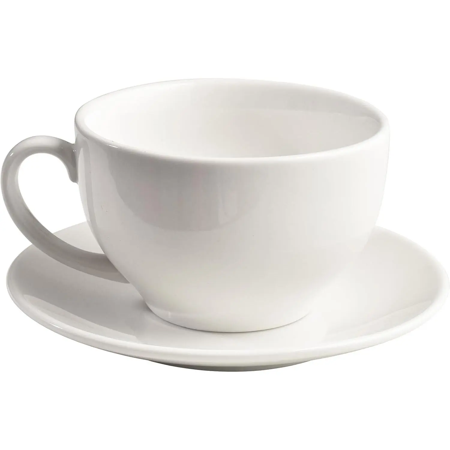 Porcelain Coffee Cup with  220ml/7.3oz for Cappuccino, Latte, and , Elegant White