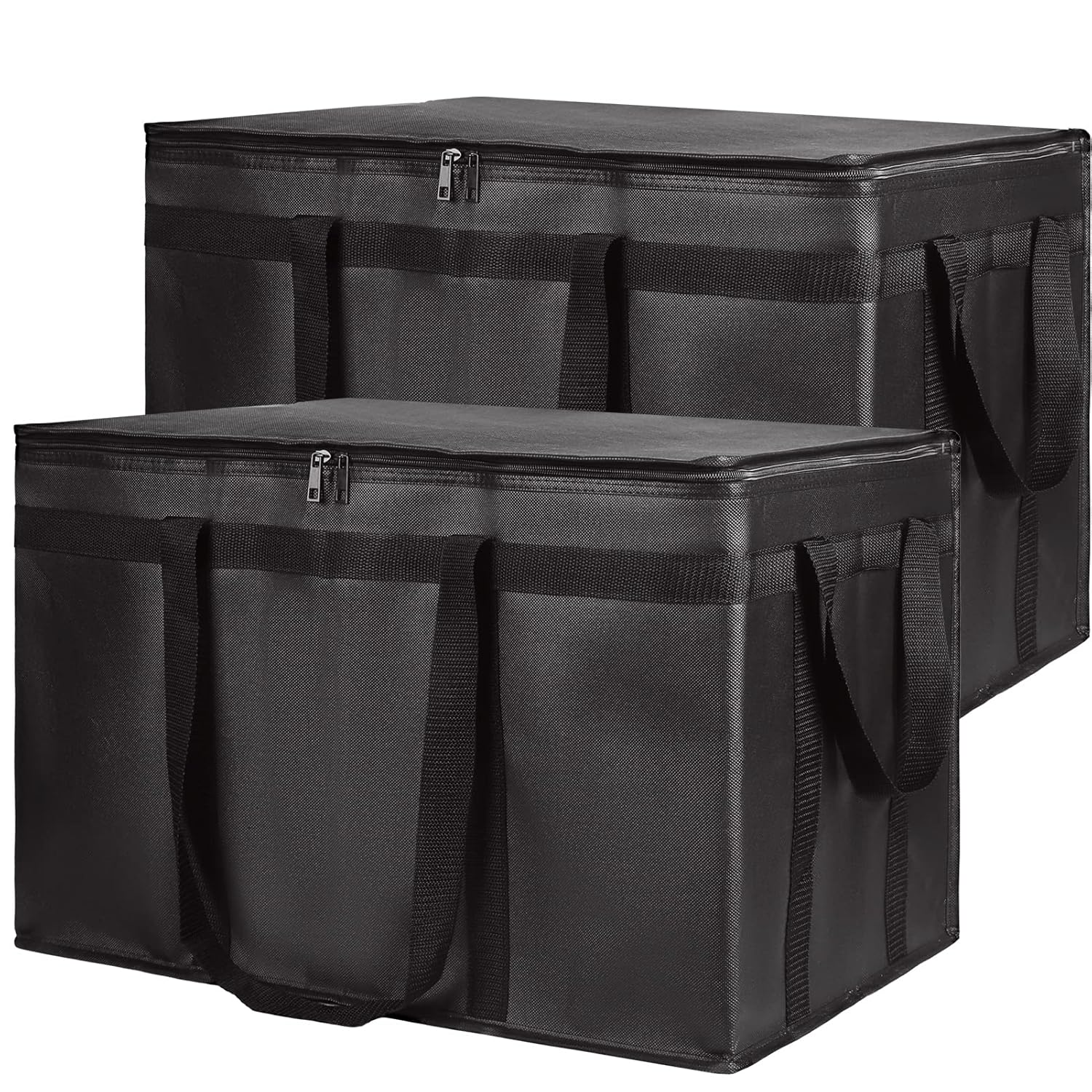 1-Pack Insulated Reusable Grocery Shopping Bags, X-Large Insulated Food/Pizza Delivery Bag for Doordash/Uber Eats, Commercial Food Warmers, Tote Cooler/Thermal Bags