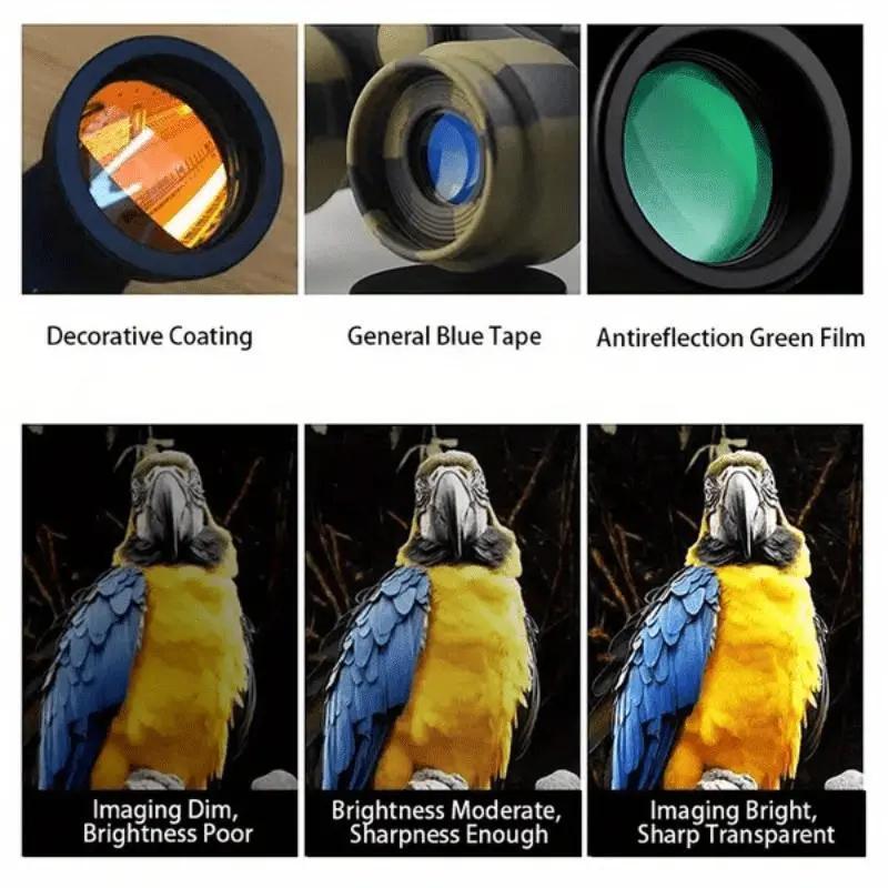 Portable HD Night Vision Binoculars, Handheld Folding Telescope, Durable Binoculars for Outdoor Hunting, Travel, Camping, Hiking, telescopes