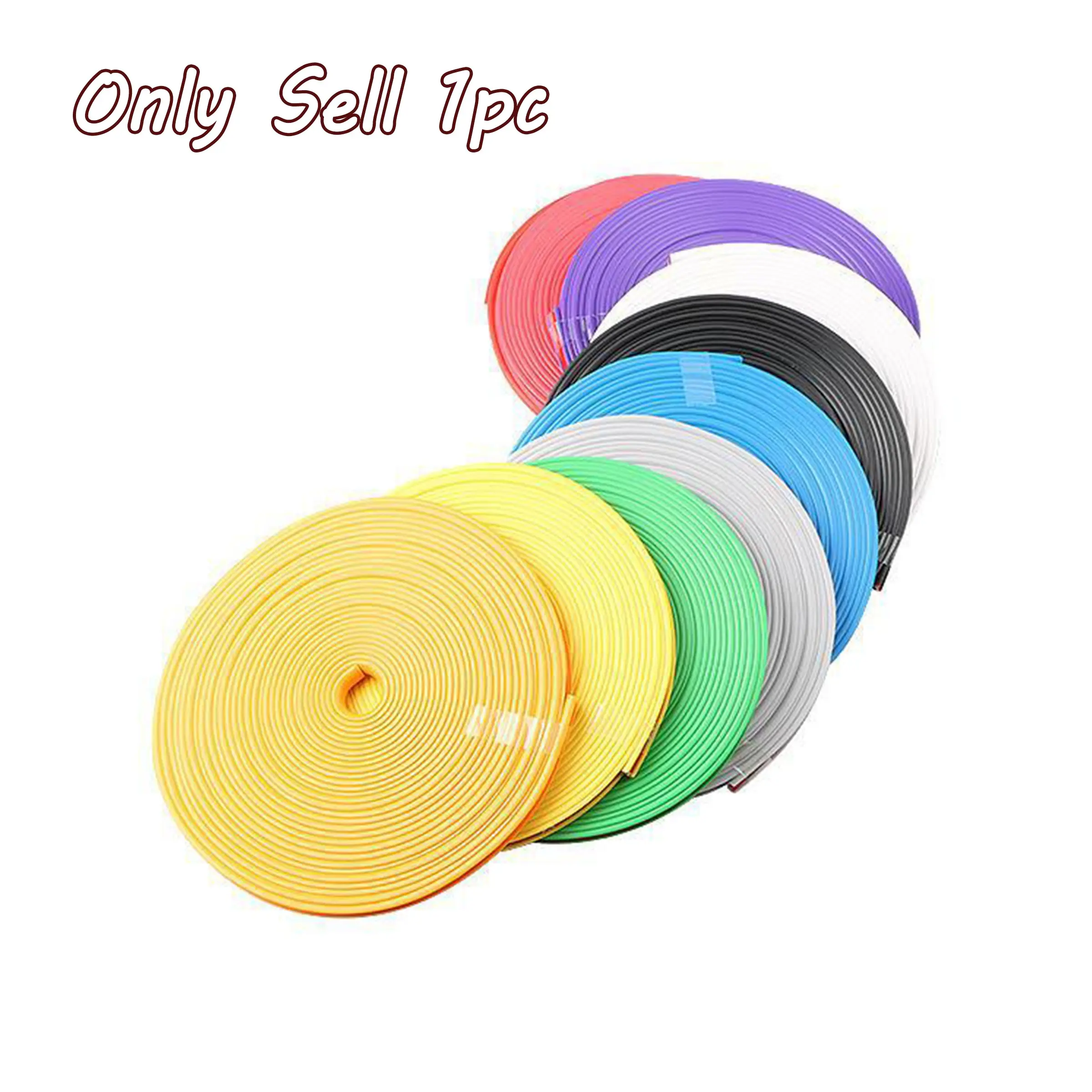 Universal Car Wheel HUB Protection Strip, 8m Anti-Scratch Tire Guard, DIY Body Modification Decorative Sticker, Vehicle Care Accessory, Car Accessories