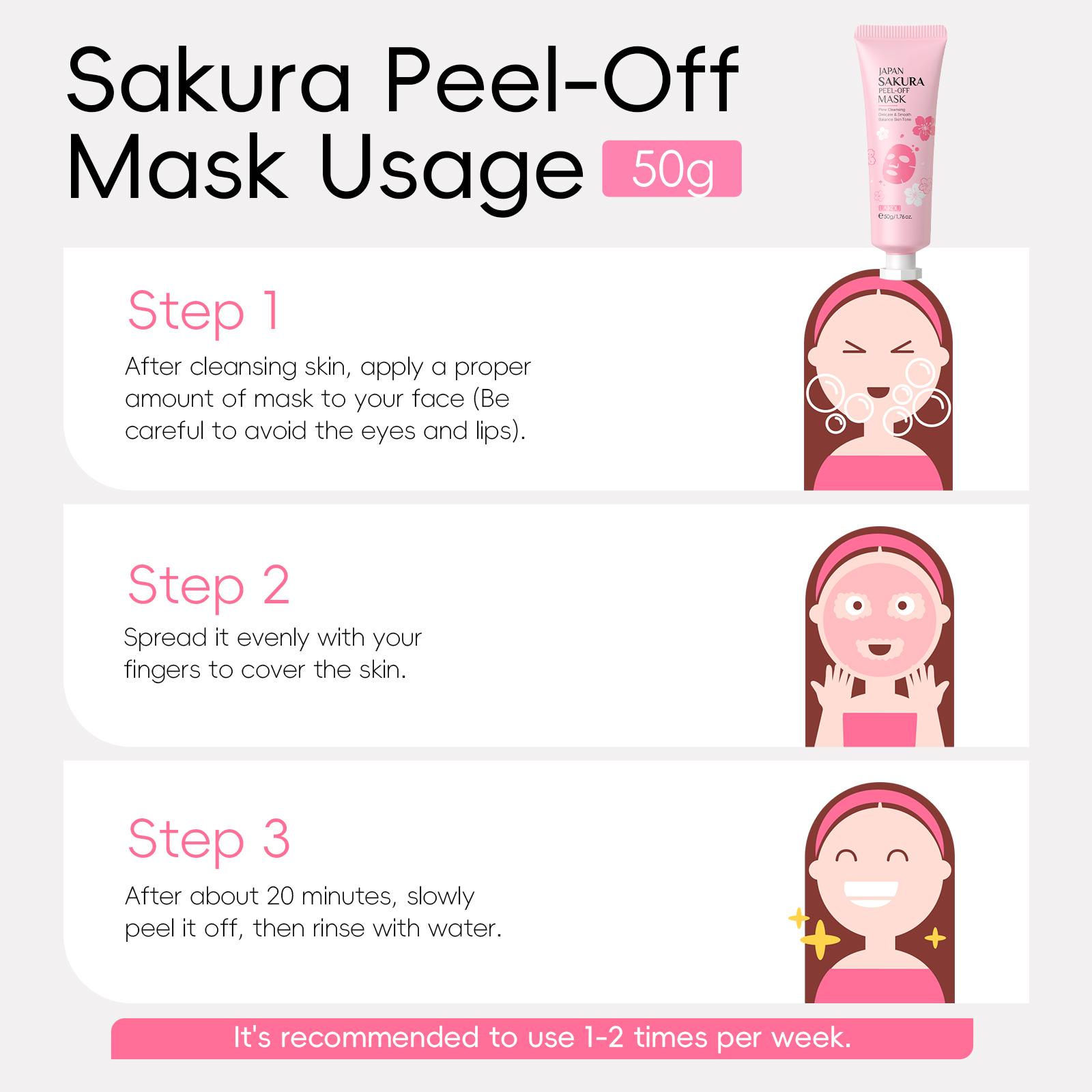 Sakura Skincare Set, Glow Kit, 36pcs/set Face Cleanser & Face Cream & Eye Cream & Serum & Lip Mask & Mud Mask & Peel Off Mask & Hand Cream & Face Scraper & Cleansing Puff Skin Care Kit