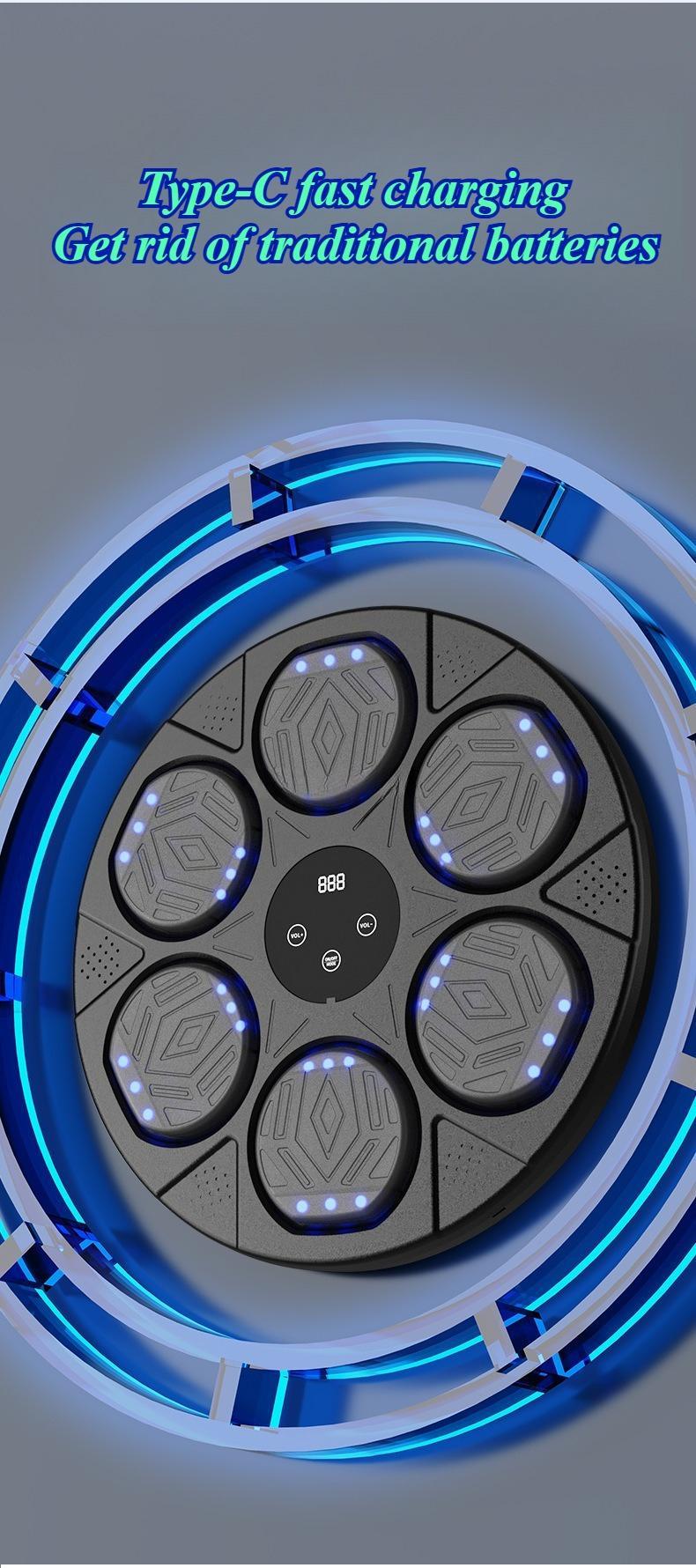 TikTok Shop Music Boxing Target with Bluetooth for Adults - Music-Based Punching Device with Included Boxing Gloves for Home Office & Gym Training