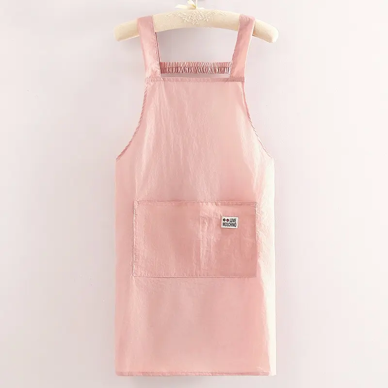Korean Style Simple Solid Color Sleeveless Apron for Women, Home Kitchen Back Strap Waist Apron, Tea Shop Nail Salon Coffee Shop Workwear, Kitchen Cooking Apron