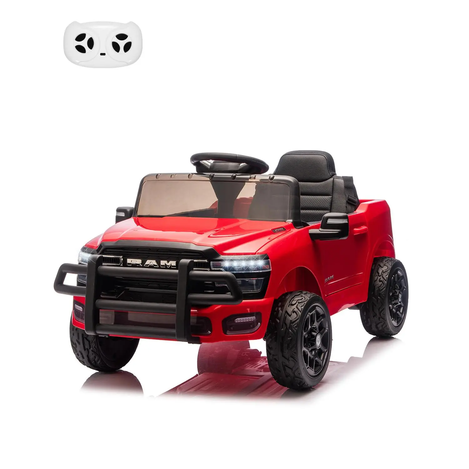 Electric Ride-On Pickup Truck for Kids – Battery Powered, Remote Control, Spring Suspension, LED Lights, Music, All-Terrain Tires, 3 Speeds