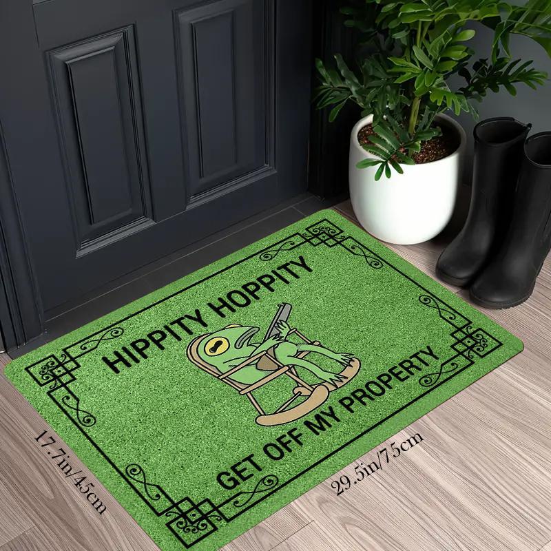 Frog Pattern Non-slip Door Mat, Rectangle Home Decorative Carpet, Decorative Mat for Living Room, Kitchen, Bedroom, Farmhouse, Laundry, Decorative Rug Mat, Decorative Area Rug