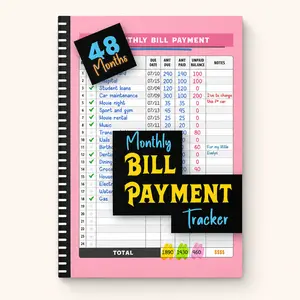 4-Year Bill Payment Tracker, Paperback Budget Planner Notebook with 960 Records, Daily Expense Tracker, Money Management Ledger and Practical Office Gift for Women and Men