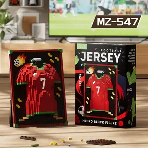 No.7 Star Jersey Building Blocks, Trendy Football Peripheral, Creative Desktop & Home Ornament, Building Block Sets