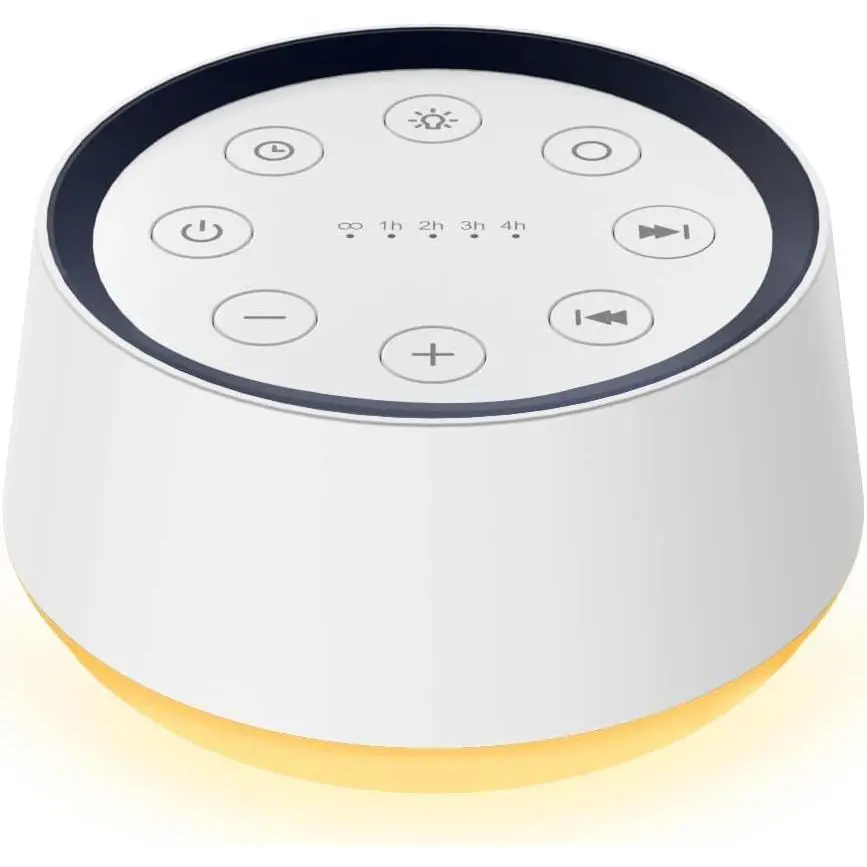 Brown Noise & White Noise Sleep Sound Machine, 30 Soothing Sounds, 12-Color Night Light, Memory Function, 36 Volume Levels, 5 Timers, for Adults, Baby & Kids, Home Office Travel