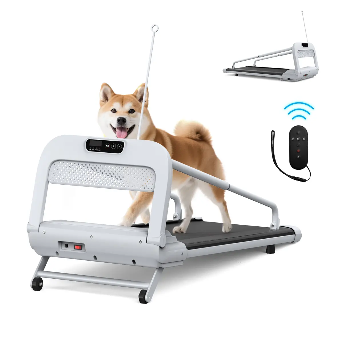 Smart Pet Treadmill for Small Medium Dogs Quiet Motor Adjustable Speed Indoor Exercise Machine with Remote Control LED Display Home Fitness Equipment