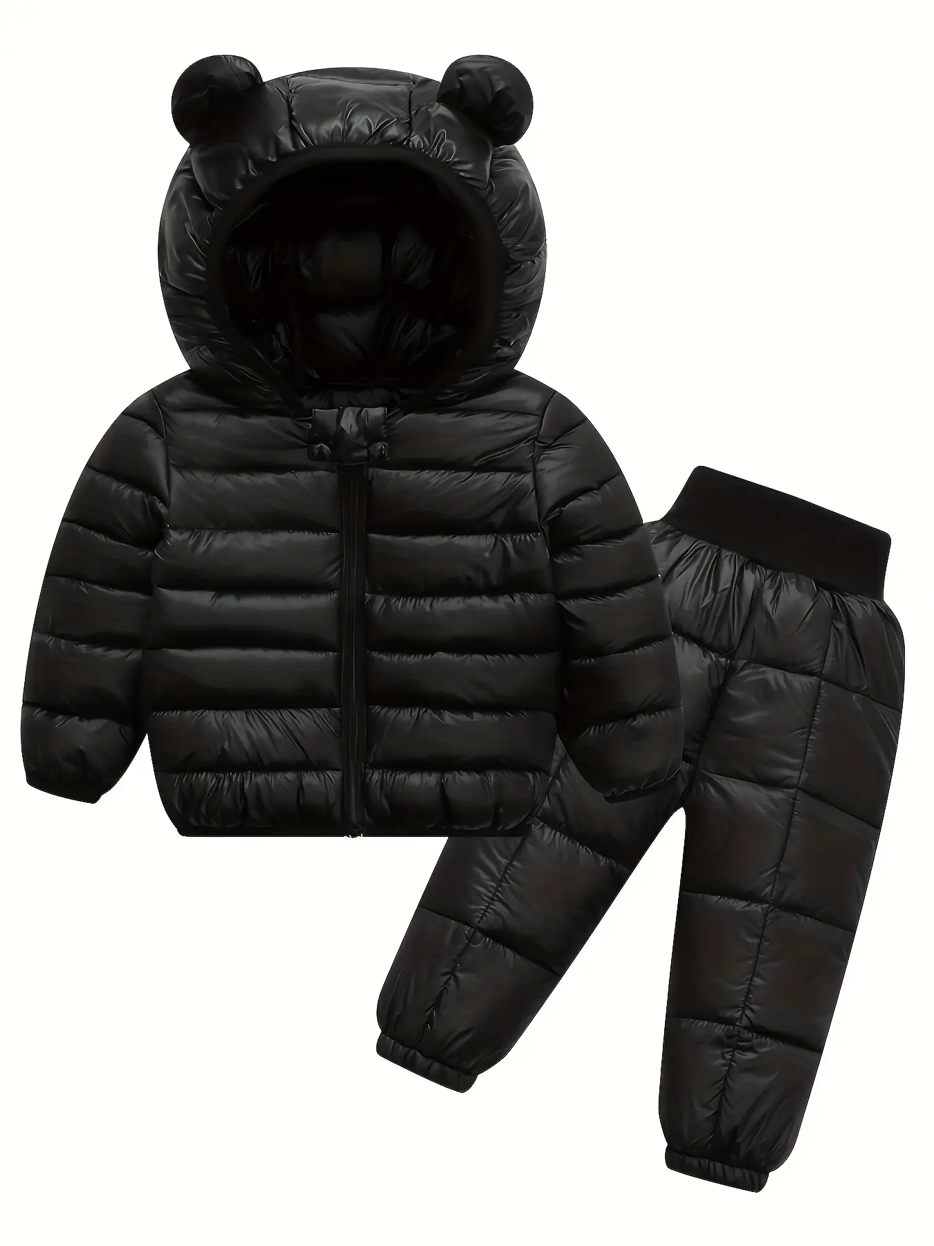 Children's clothing, autumn and winter pants, boy's and girl's jackets 2-piece set, lightweight outerwear for small and medium-sized children and babies, Outfit Sets