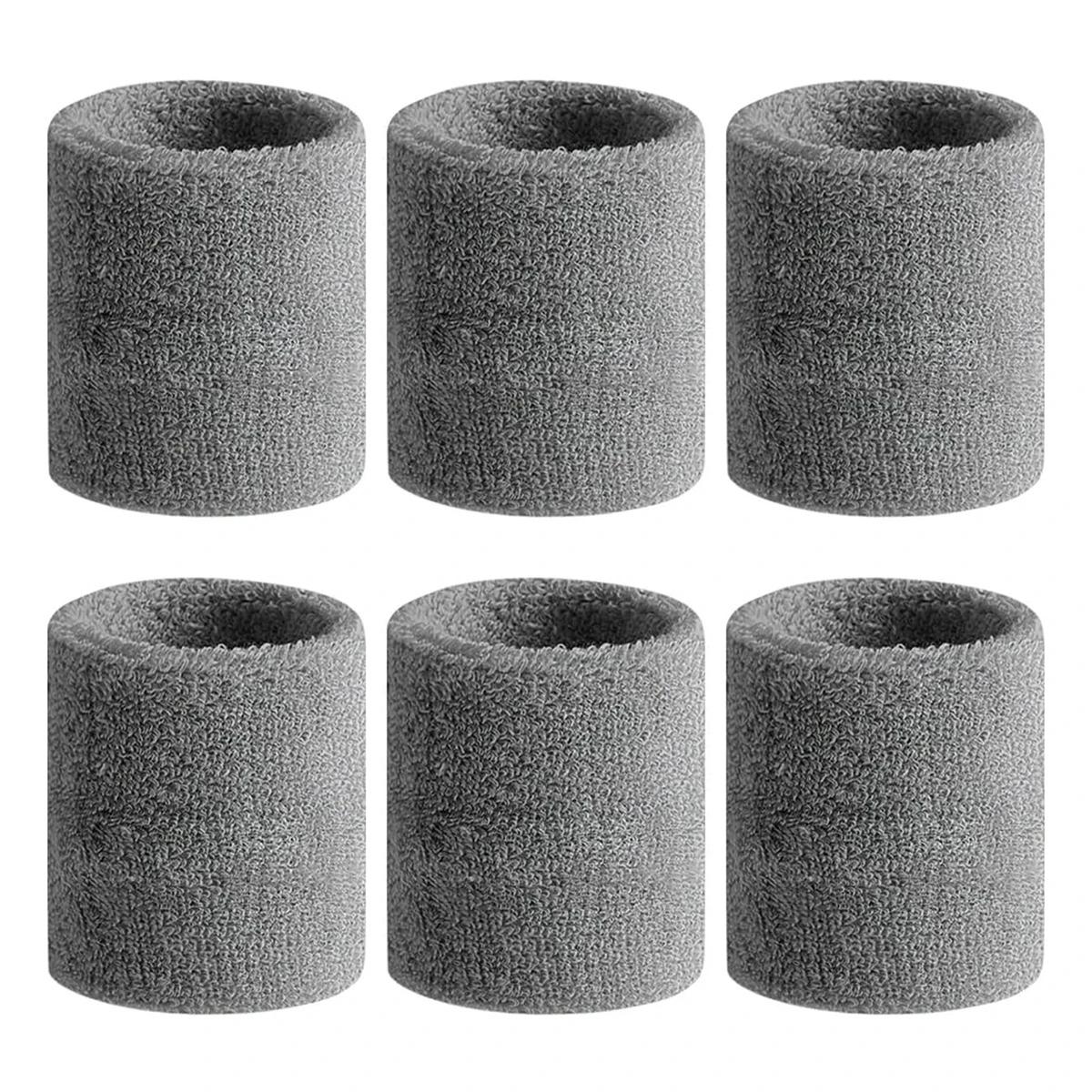 2-piece Sweat Absorbing Sports Wristbands Moisture Wicking Sweat Repellent for Tennis Basketball Running