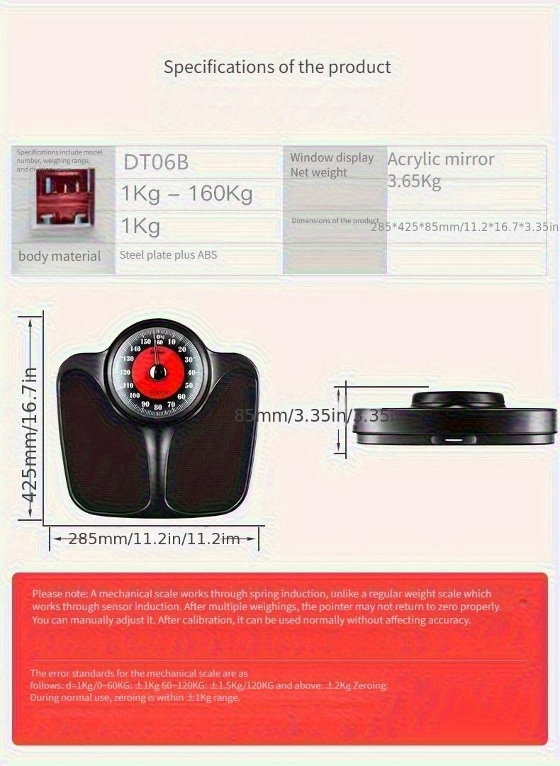 High-quality Classic Mechanical Bathroom Scale with Spring Pointer for Weighing The Human Body, Bathroom Scale Digits, Weight Scale, Bathroom Scales for Body Weight, Weight Measurement, Body Weight Scale, Elegant Scale, Timeless Scale