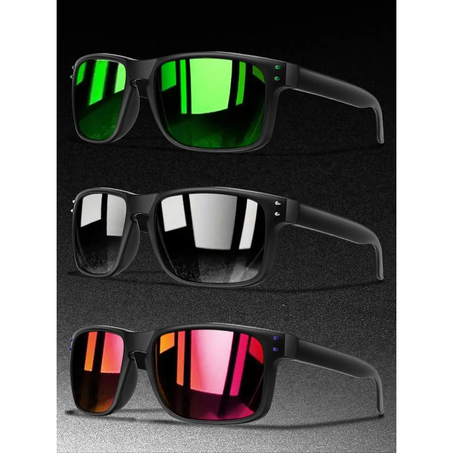 Polarized Square Frame Sunglasses for Men & Womens Sunglasses, Vintage Tinted Lens UV Protection Shades, Retro Streetwear Eyewear for Driving, Beach, Everyday Outdoor Fashion Accessories, Men's Sunglasses, Anti-Uv Polarized Men's Sunglasses