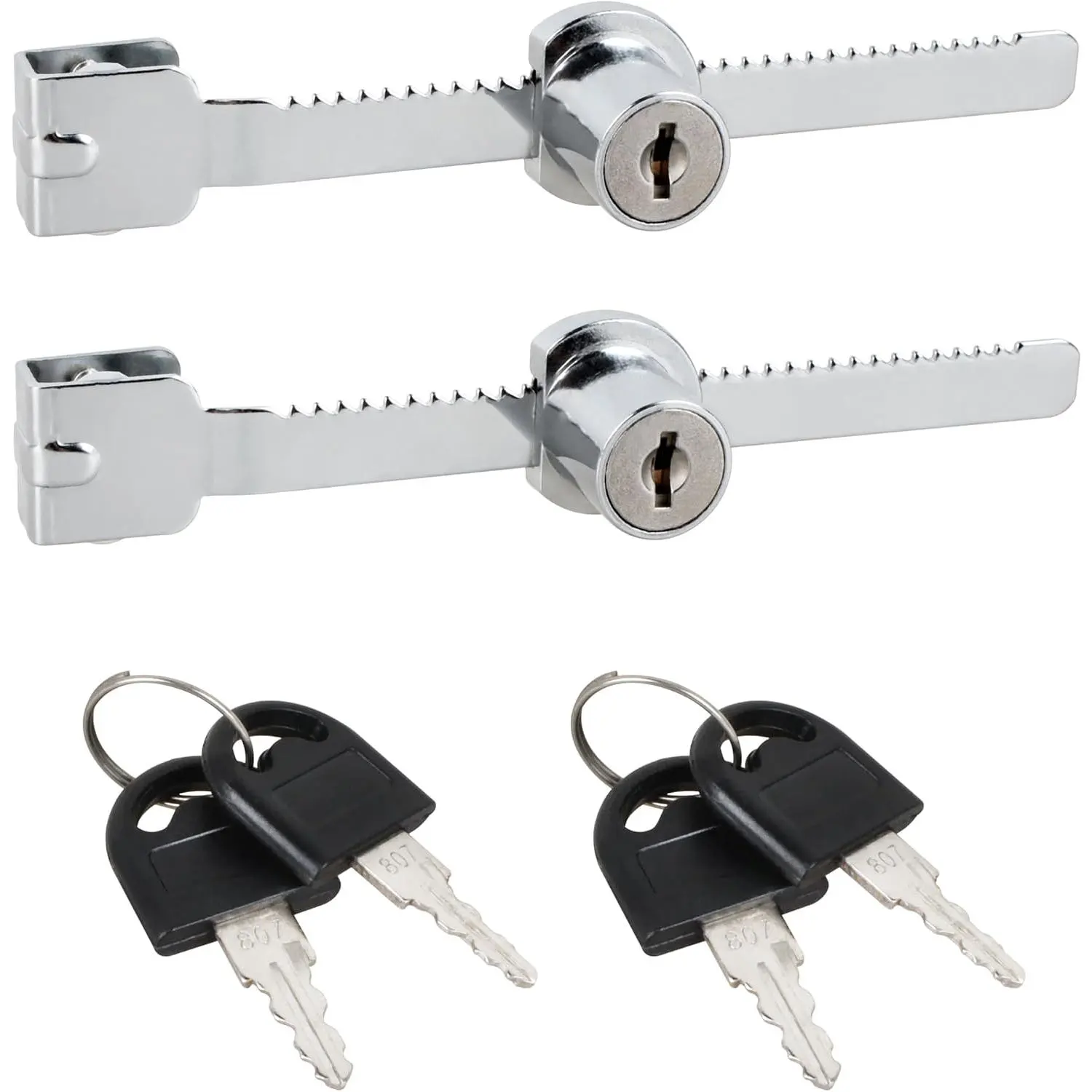 4-8mm Cabinet Furniture Lock for Retail Stores &  |  Sliding Glass Door Lock (2 Pack)