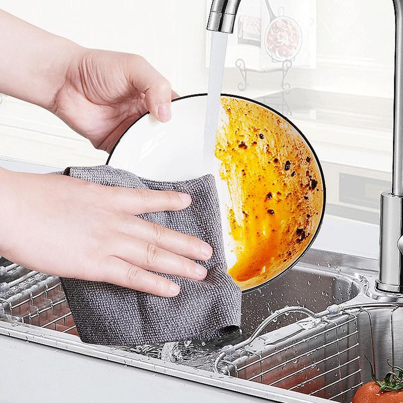 Reusable Kitchen Cleaning Towels Roll, Absorbent Thick Dish Cloths, Home Use Hand-Tear Wipes, Absorbent Washcloths, 12/20/50 Sheets, Durable & Reusable, Super Absorbent Reusable